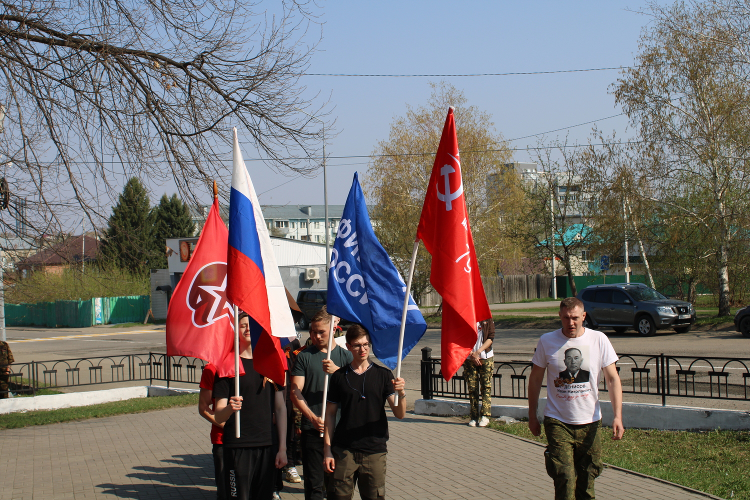 В Белокурихе приветствовали участников марш-броска &quot;Защитим прошлое. Сохраним будущее!&quot;.