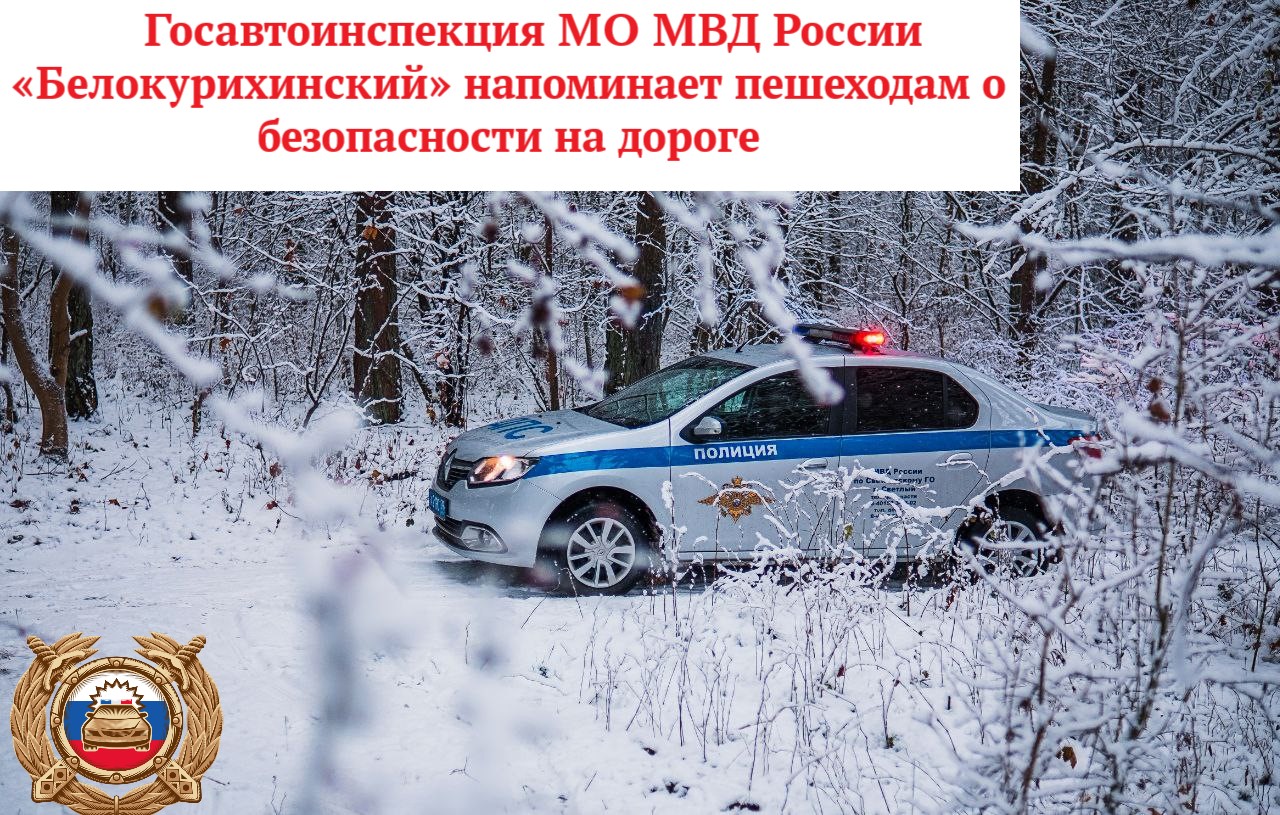 Госавтоинспекция МО МВД России «Белокурихинский» напоминает пешеходам о безопасности на дороге.