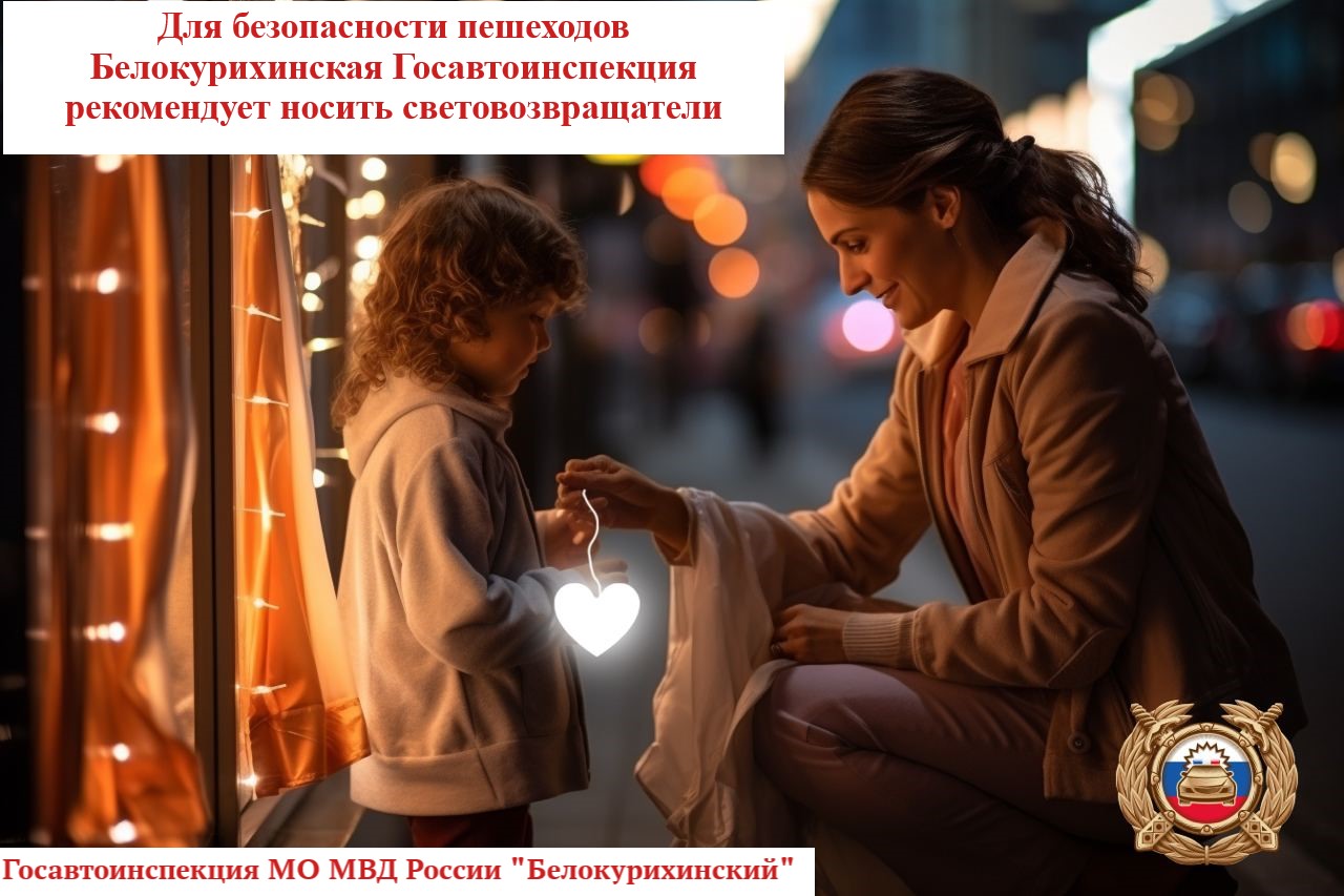 Для безопасности пешеходов Белокурихинская Госавтоинспекция  рекомендует носить световозвращатели.
