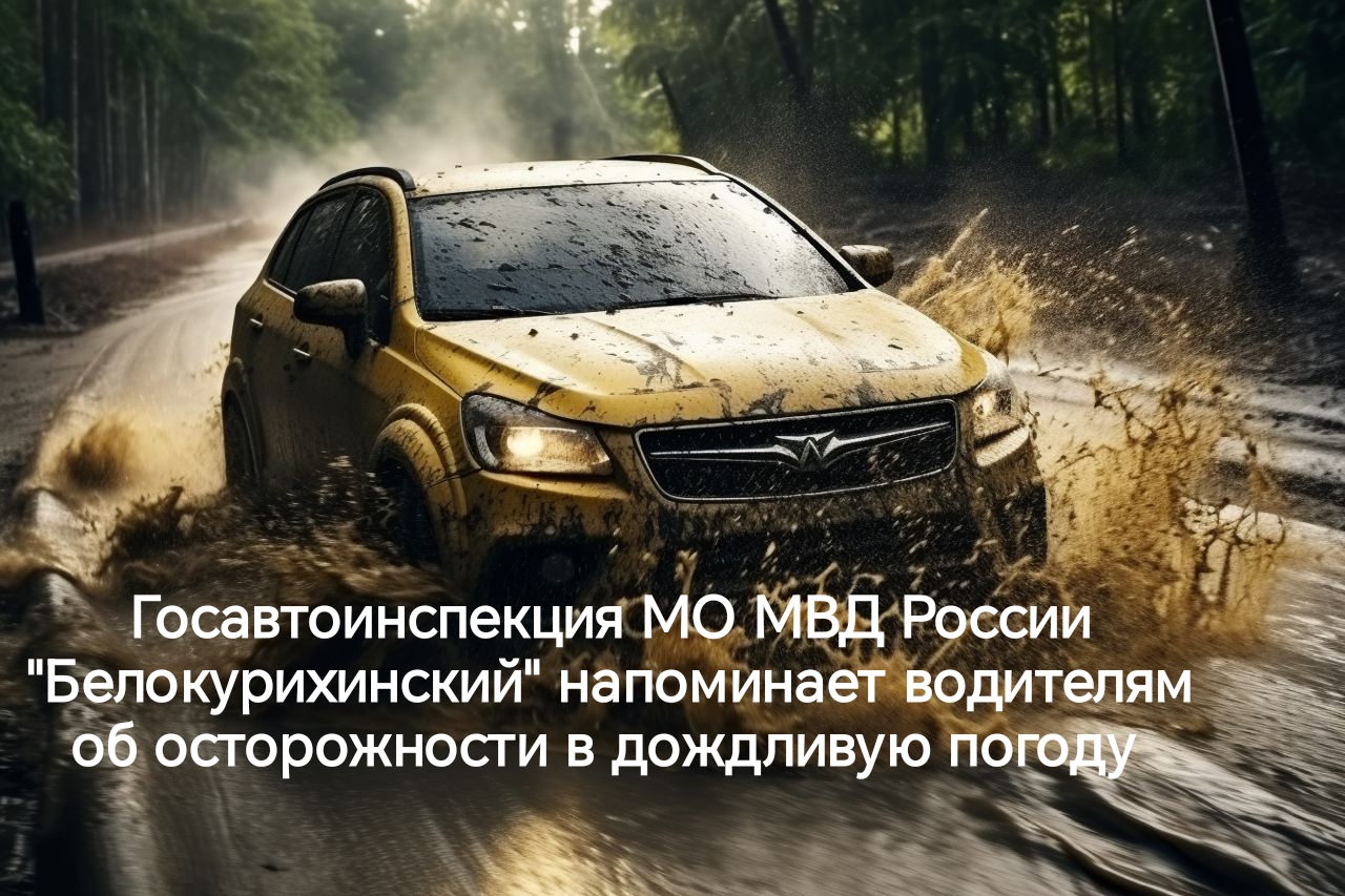 Госавтоинспекция МО МВД России “Белокурихинский “ обращается к водителям с просьбой быть внимательными в период дождливой погоды.
