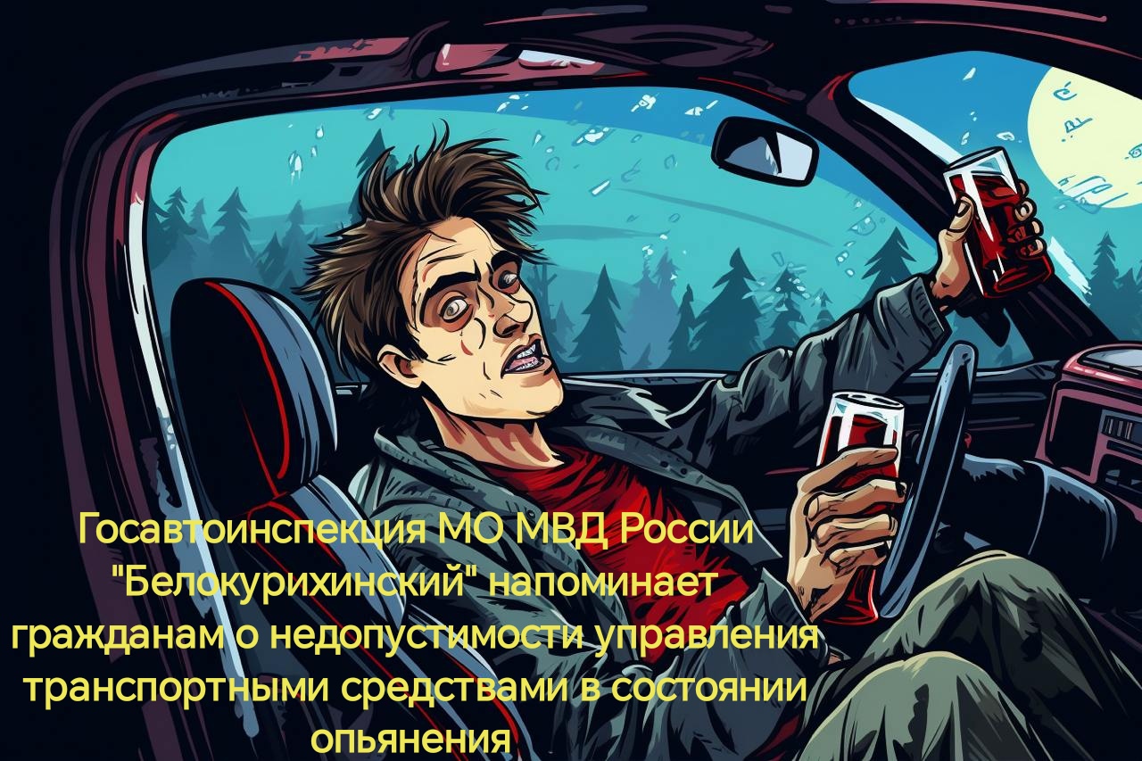 Белокурихинская Госавтоинспекция  напоминает гражданам   о недопустимости управления  транспортным средством в  нетрезвом состоянии.