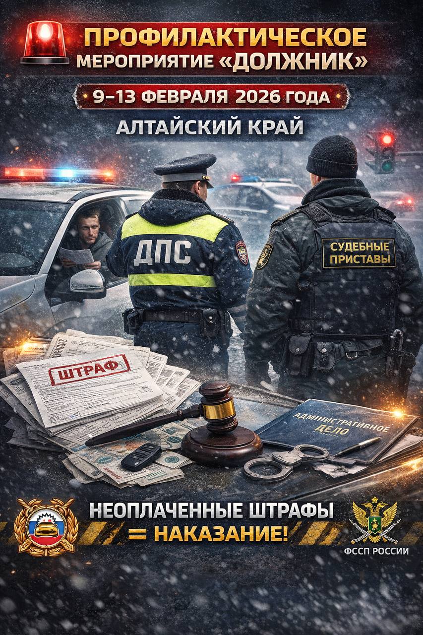 Белокурихинская Госавтоинспекция информирует о проведении мероприятия “Должник”.